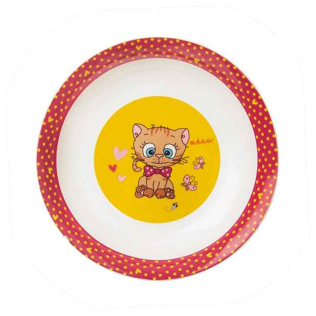 Hluboký dětský talíř KOCOUŘI pr. 19 cm