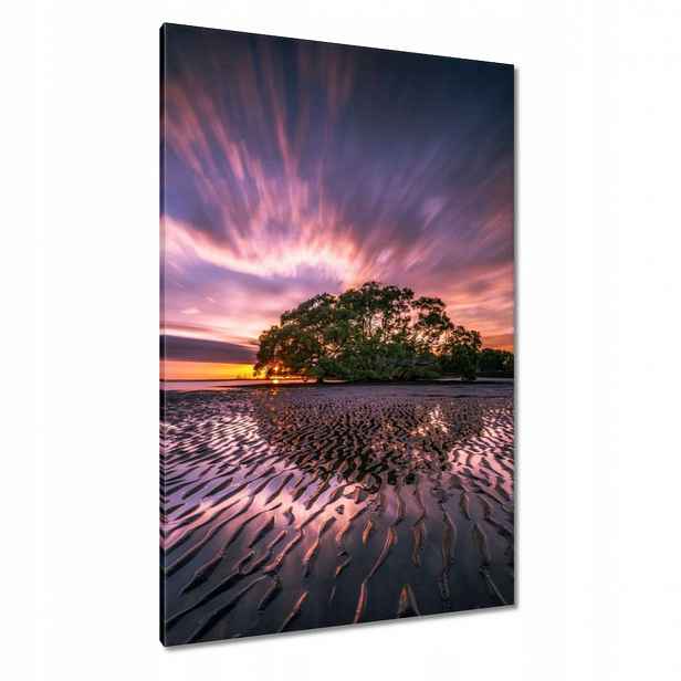 Obrazy 80x120 Krásná fialová krajina