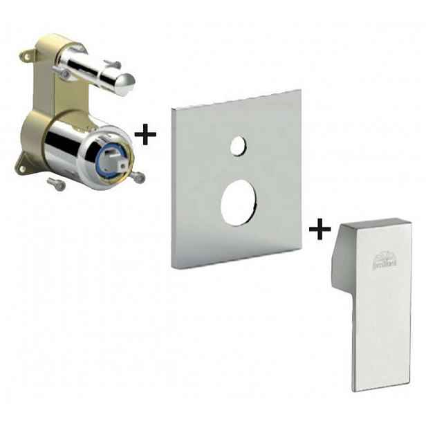 Paffoni West - Baterie pod omítku pro 2 spotřebiče, chrom WSBOX015CR