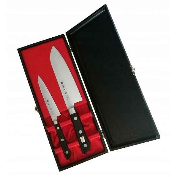 Sada kuchyňských nožů Tojiro DP3 Santoku 17 cm Petty 12 cm VG-10