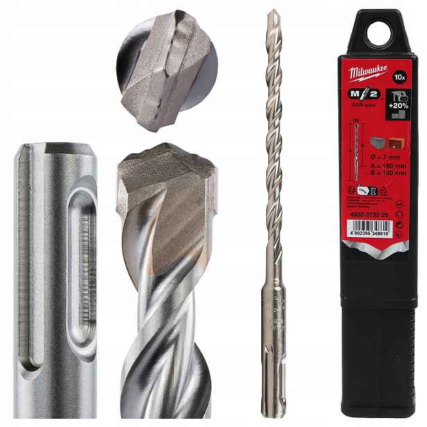 Vrtáky do betonu Sds Plus 5,5 x 100/160 mm 10 ks Milwaukee M2