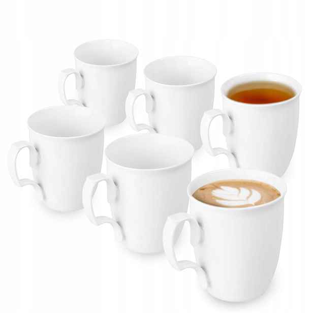 Hrnek porcelánový set MariaPaula bílý 360 ml 6 kusů