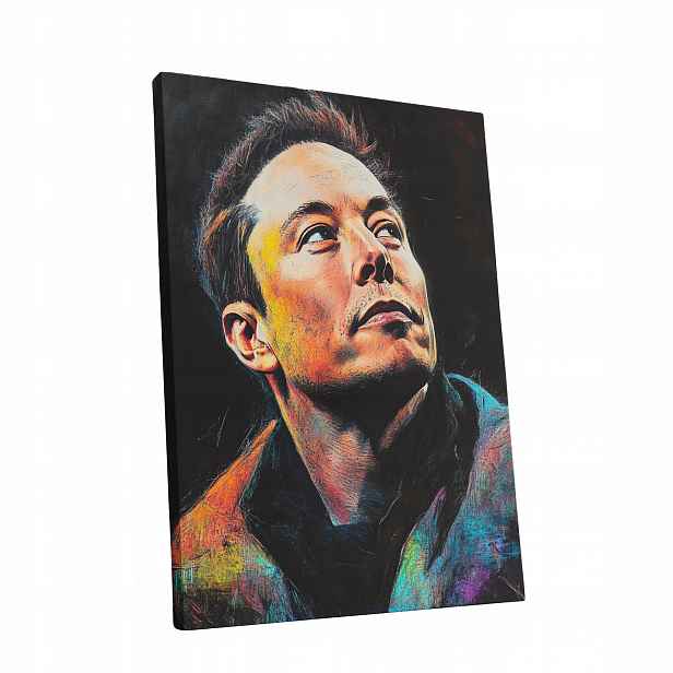 Obraz na plátně Portrét Elon Musk v obývacím pokoji Elona Muska dárek 60x80