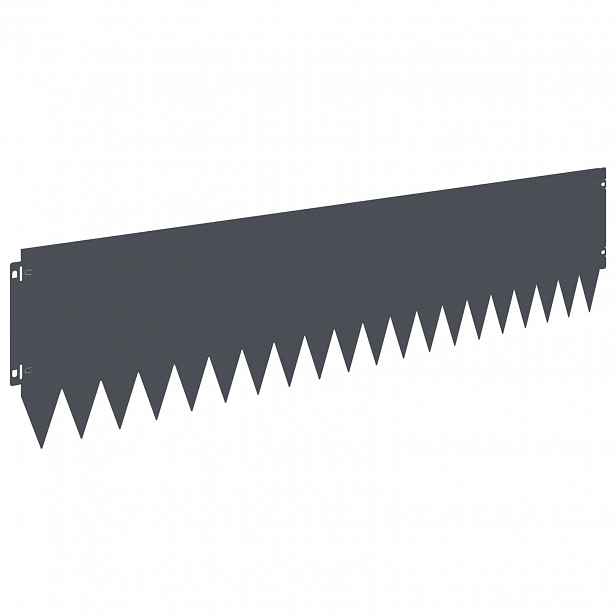 vidaXL Okraj trávníku 10 ks 103 x 25 cm Ocel Antracitová