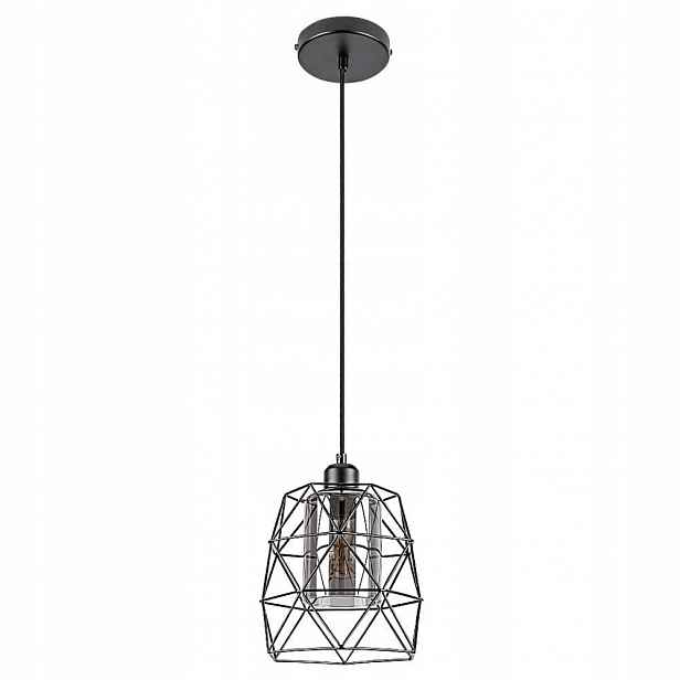 Černá závěsná lampa Emrys industriální nad jídelní stůl Rabalux