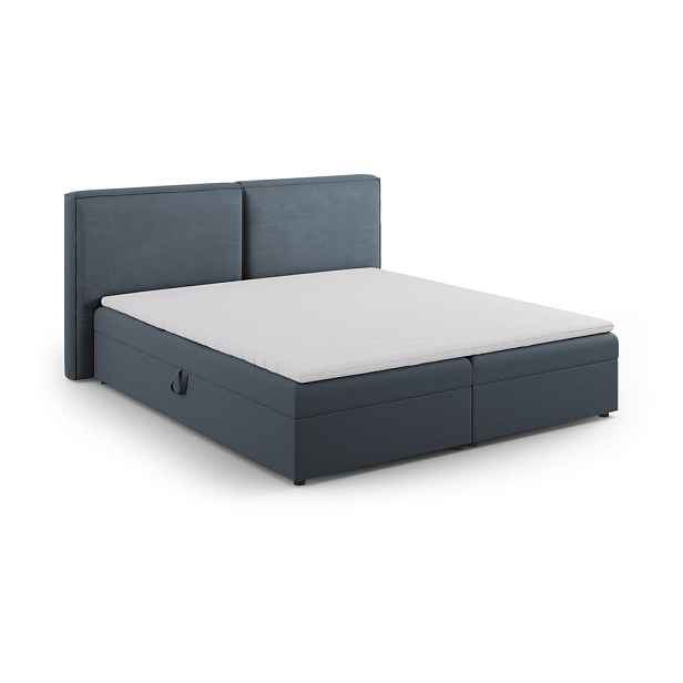 Modrá boxspring postel s úložným prostorem 180x200 cm Arendal – Cosmopolitan Design