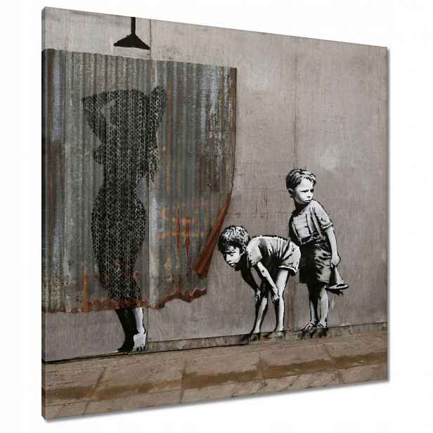 Obrazy 90x90 Banksy Chlapci Sprcha