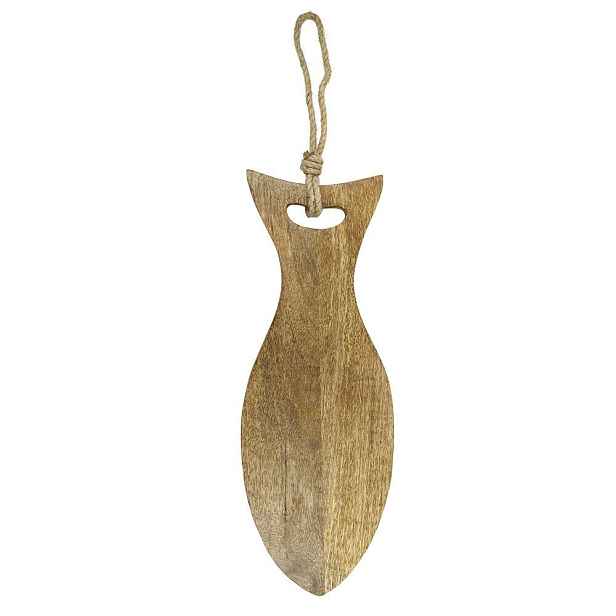 Prkénko ve tvaru ryby z mangového dřeva Mango wood Fish - 18*1.5*51cm Mars & More