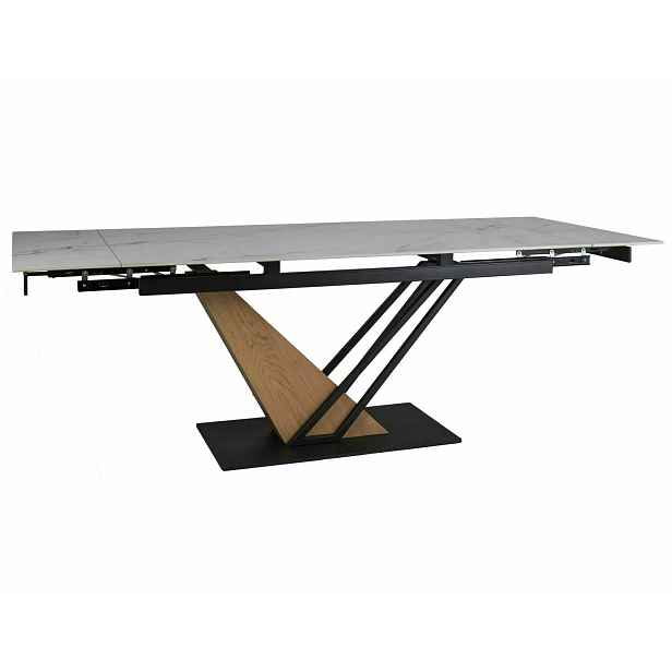 Signal Rozkládací jídelní stůl Genesis 180/240 cm bílý/dub přírodní
