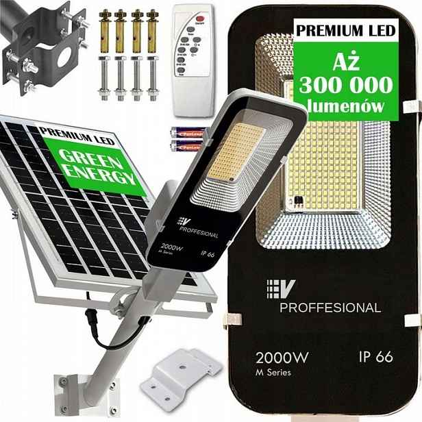 Solární Lampa Led Výkonná 2000W senzorem Pohybu A Soumraku Radar M-serie