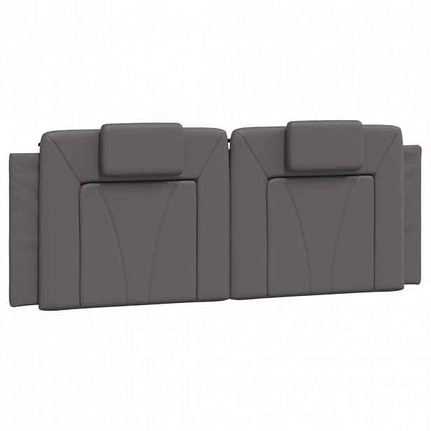 vidaXL Polštář na čelo postele Viana šedý 140 cm umělá kůže