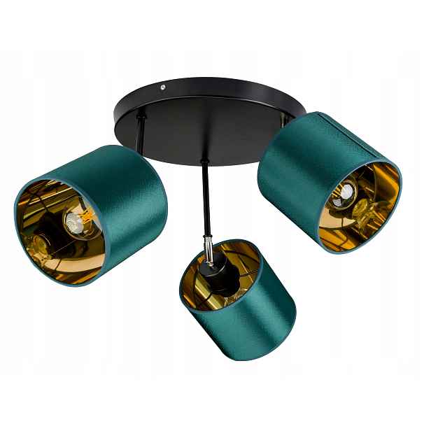 Lampa stropní svítidlo pohyblivý lustr sufiová Abażur zlatá