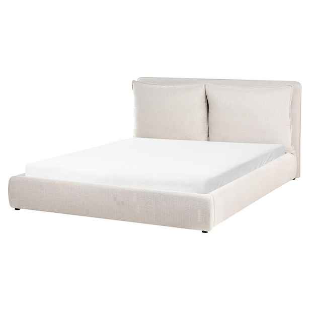 Beliani POSTEL s roštem 160/200 cm Béžová Bajonna