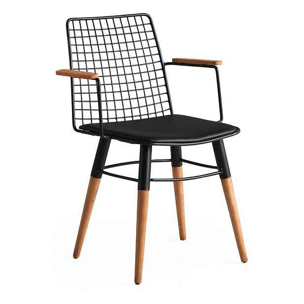 Černé kovové jídelní židle v sadě 2 ks Trend – Kalune Design