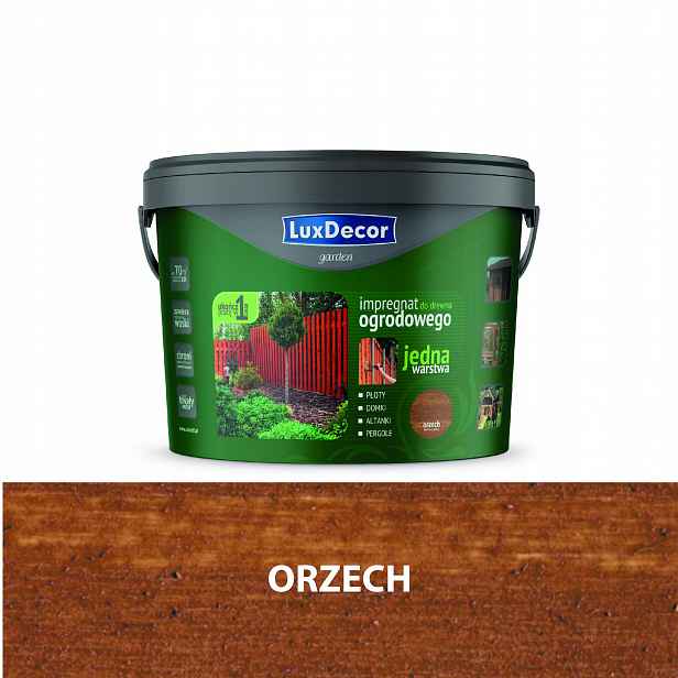 Luxdecor Zahradní Impregnace Na Zahradní Dřevo 9 L, Ořech, Jedna Vrstva