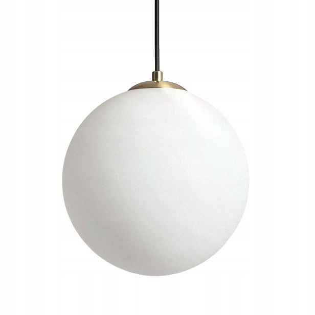 Závěsná bodová lampa zlatá skleněná bílá koule do ložnice obývacího pokoje Abruzzo