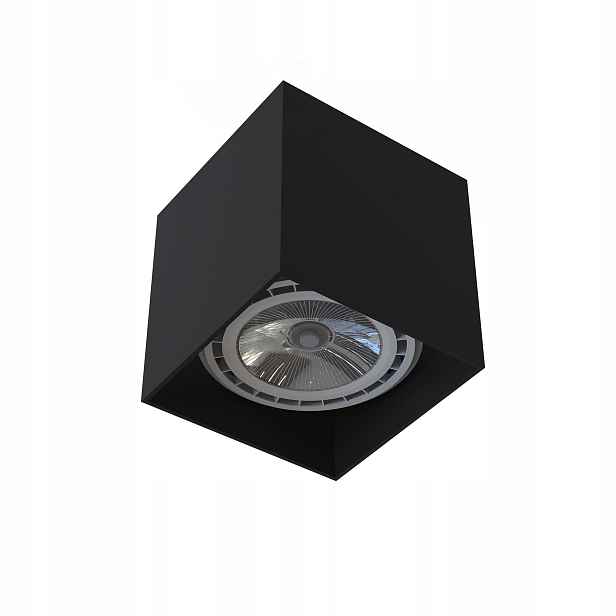 Černá čtvercová spotová stropní bodová lampa Cobble Nowodvorski