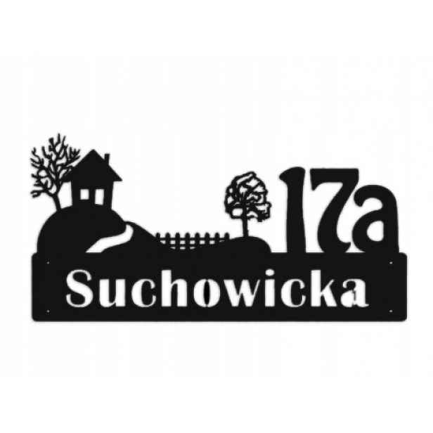 Číslo Na Dům 80 cm Tabule Adresa Ocel 2 mm ul. Suchowicka