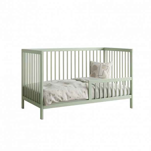 Kids Collective BABYPOSTÝLKA s poloviční boční zábranou 60x120 cm v zelené barvě