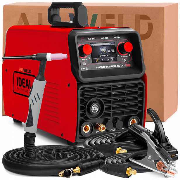 Svařovací Stroj Ideal Tecno Tig 206 Ac DC Puls LCD Mma Hf Lift 200A Hot Start Vrd