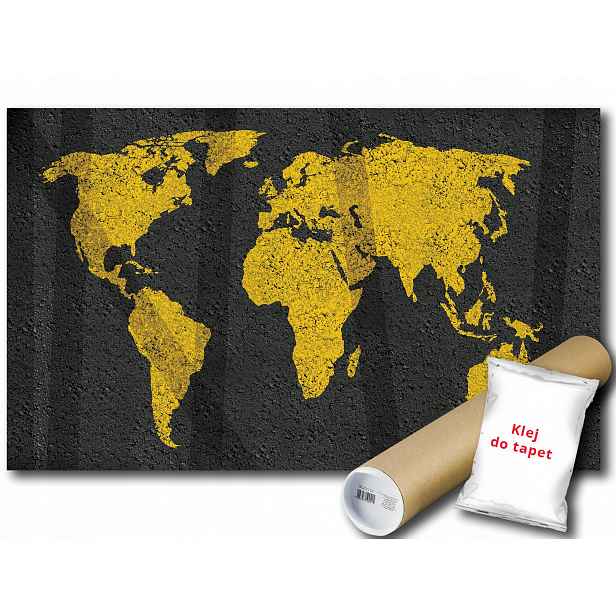 Vinylová fototapeta Mapa světa obrys 152x104