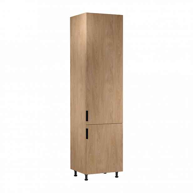Vysoká kuchyňská skříň SALERNO - šířka 60 cm, dub, pravé provedení
