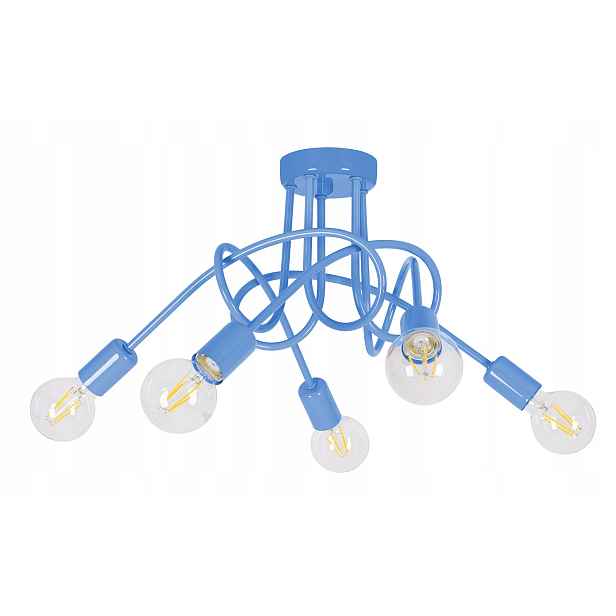 Závěsná stropní lustrová lampa pro děti Pasti modrá
