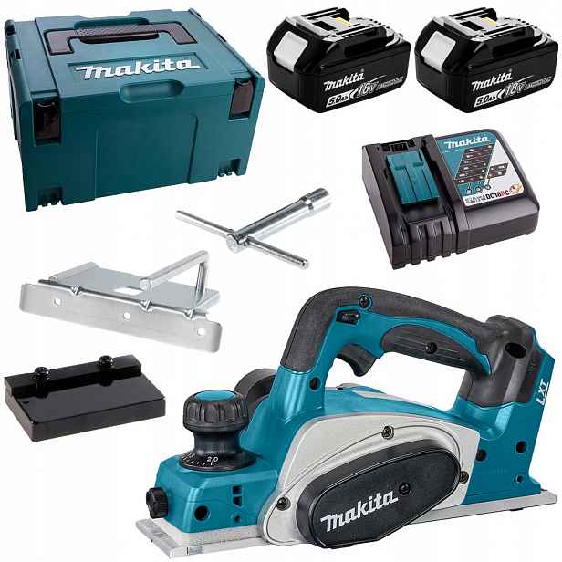 Akumulátorový hoblík 82 mm 18 V Lxt 2x5 Ah Makita DKP180RTJ