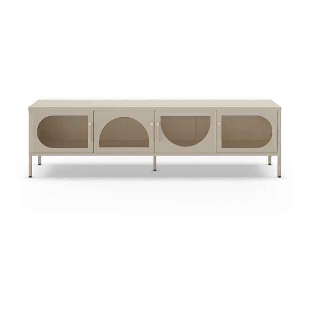 Krémový TV stolek 180x50 cm Tayra – Marckeric