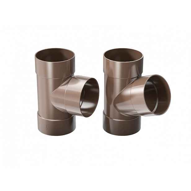 Plastové napojení do svodu Gutta Aqua 110 mm, hnědá