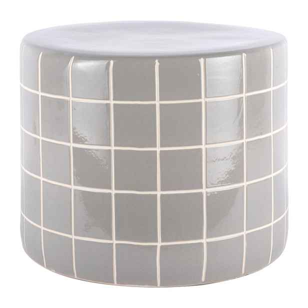 Keramický kulatý odkládací stolek ø 42 cm Retro Tiles – Leitmotiv