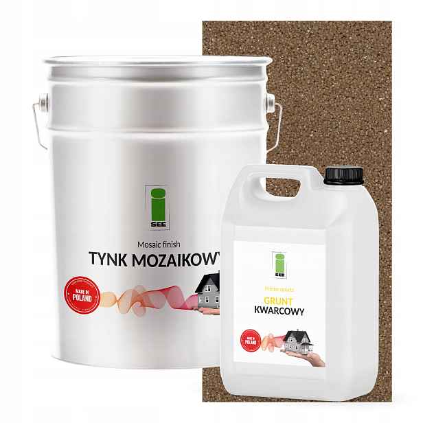 Mozaiková Omítka Hnědá 25 kg Barevná Půda Set Na 6,6 m2