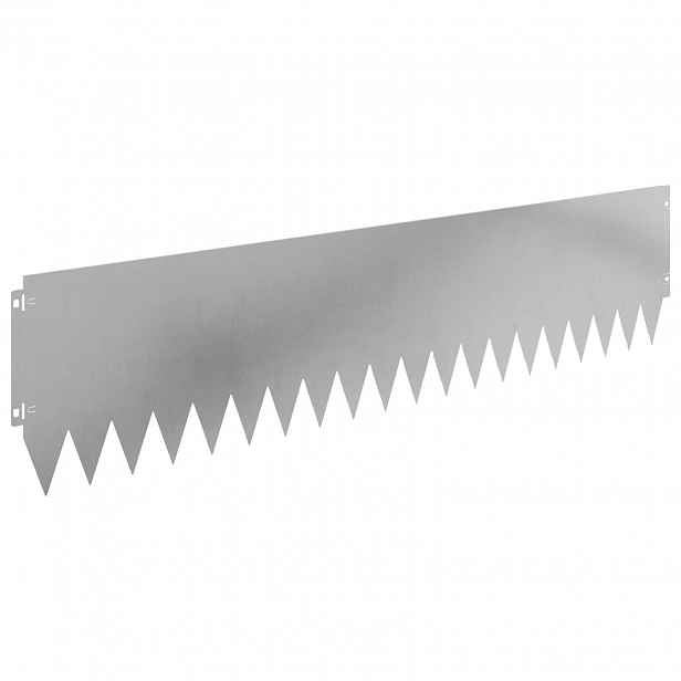 vidaXL Okraj trávníku 10 ks 103 x 25 cm Ocel Stříbrná