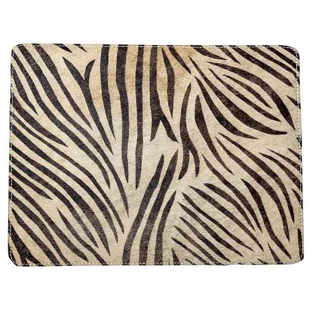 Kožené obdélníkové prostírání Zebra (bos taurus taurus) - 30*40*0.5cm Mars & More