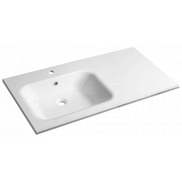 Sapho - Umyvadlo 101x52 cm, s přepadem, otvor pro baterii, bílá AC101L
