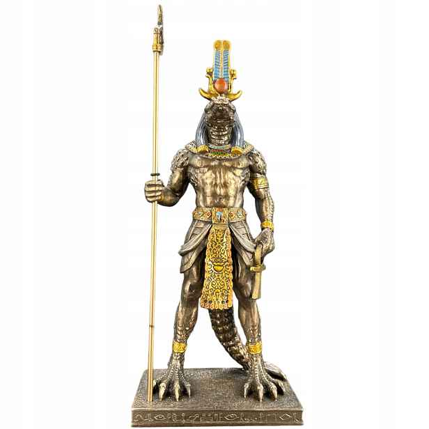 soška Sobek egyptský krokodýl bůh vody a řek Veronese (WU77201A4)
