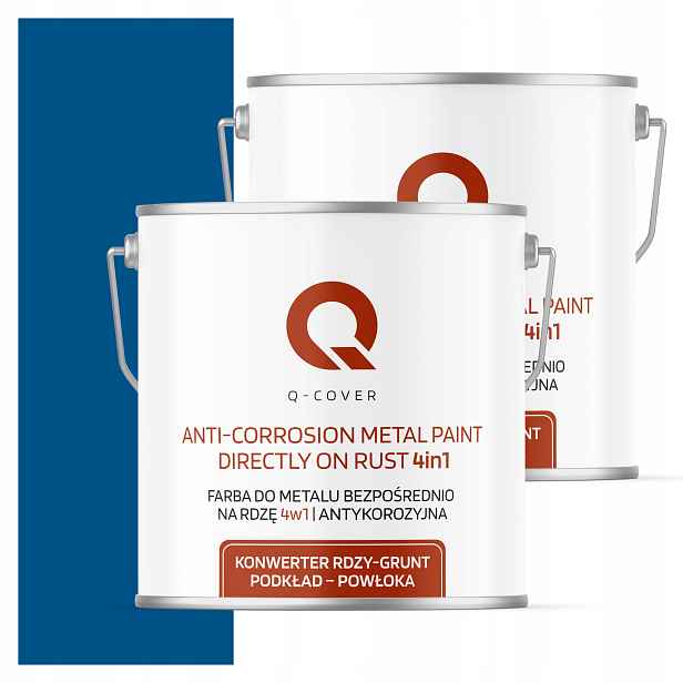Barva Přímo na rez Metal Aluminium Ocel 5L 4v1 Matná Modrá