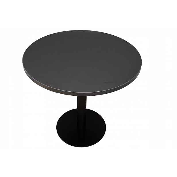 Kávový stolek kulatý 80 cm, černá deska 25 mm do restaurace
