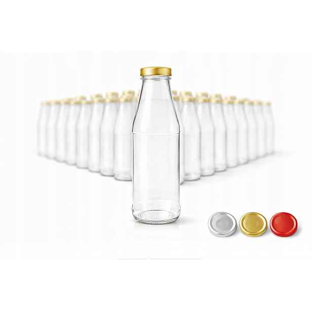 Skleněná Láhev 750 ml x 48 ks Na Šťávu Likéry Atestovaný Sirup Šroubovací Víčko