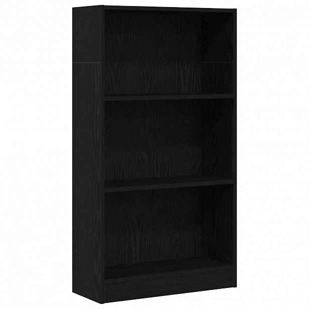 vidaXL Knihovna černý dub 60 x 24 x 109 cm, dřevěné