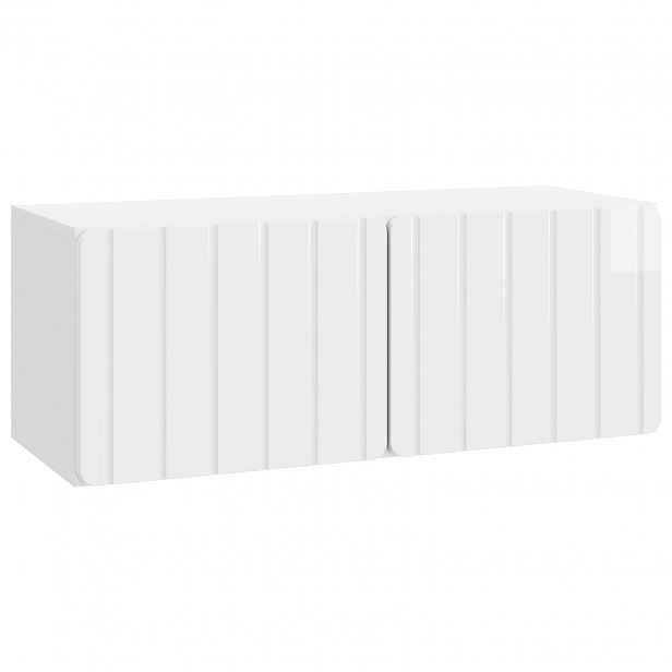 vidaXL Nástěnná TV skříň 78,5 x 31 x 30 cm Bílá s vysokým leskem
