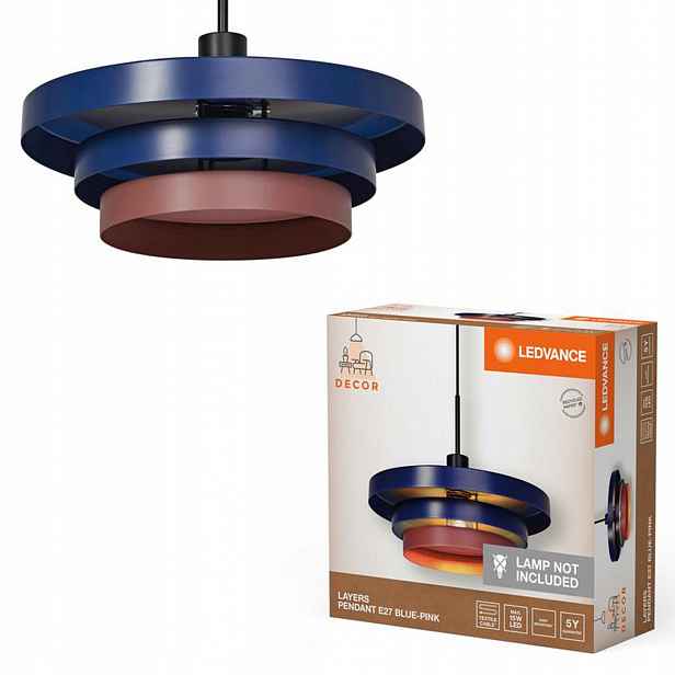 Závěsné Stropní Svítidlo Dekorativní E27 Převis Modrý Růžový Decor Ledvance