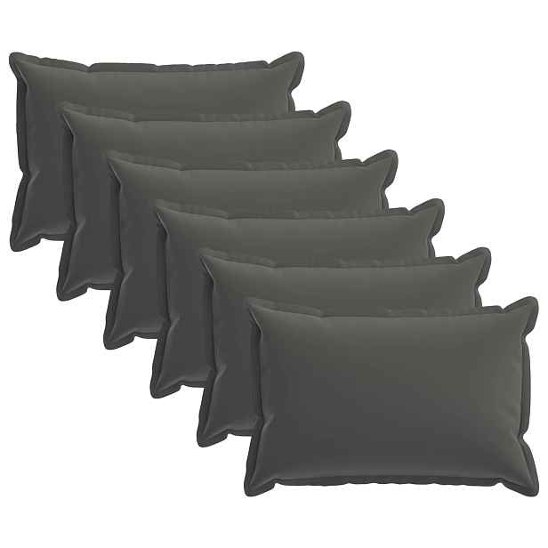 vidaXL Polštář s polštářem HOUTEN 6 ks Antracitová Polyester