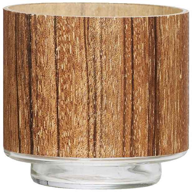 BOLSIUS Svícen na čajovou svíčku GLOW brown