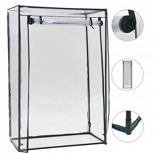 vidaXL Skleník na rajčata 102 x 52 x 150 cm