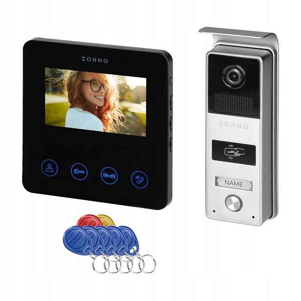 Bezsluchátkový Videotelefon LCD 4.3' Stříbrný Pacto, Rfid