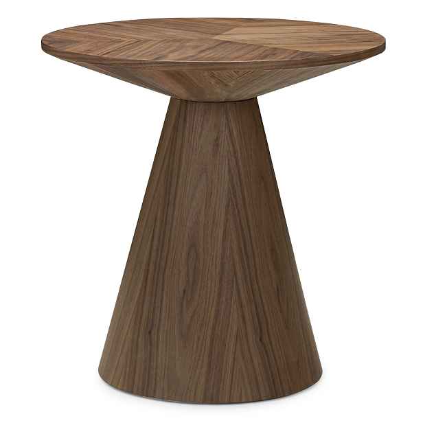 Hector Kulatý odkládací stolek Ange 60 cm ořech