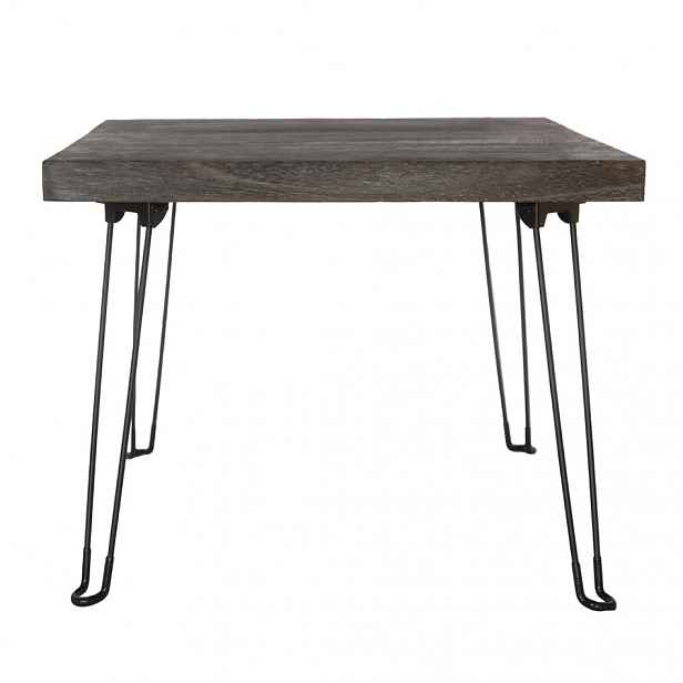 Odkládací stolek Pavlovnie šedé dřevo, 54 x 28 cm