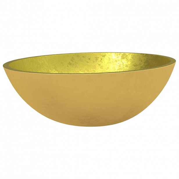 vidaXL Umyvadlo sklo 50 x 37 x 14 cm zlaté