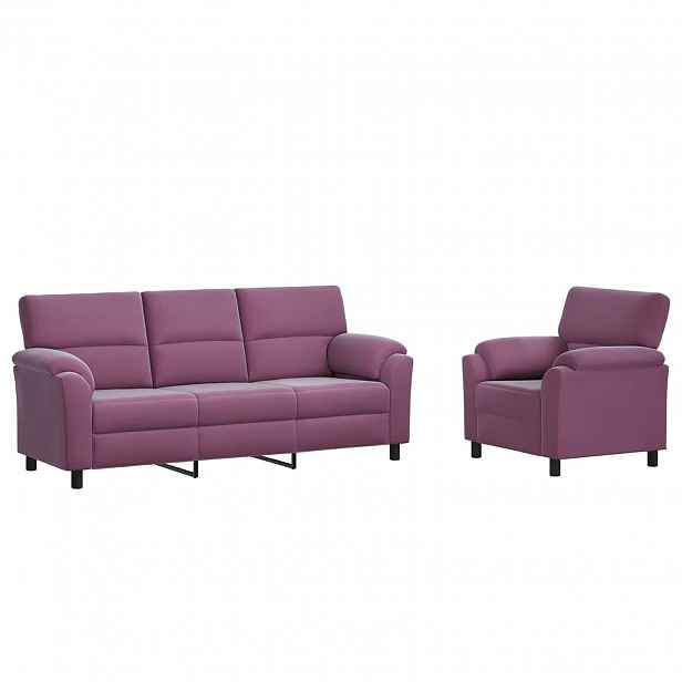 vidaXL Set pohovek 2 pcs Fialová Samet